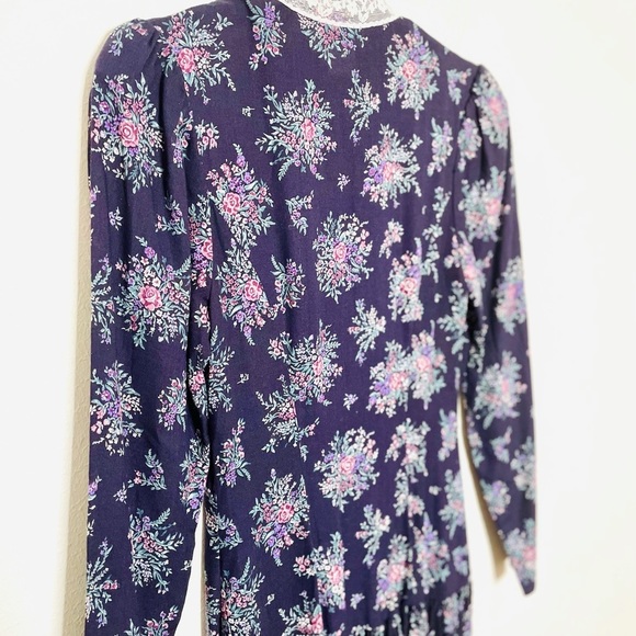 Vintage 70’s/80’s Gunne Sax Floral Midi Prarie Dress - Picture 6 of 9